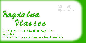 magdolna vlasics business card